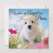Puppy Angel Flat Card (Vorderseite)