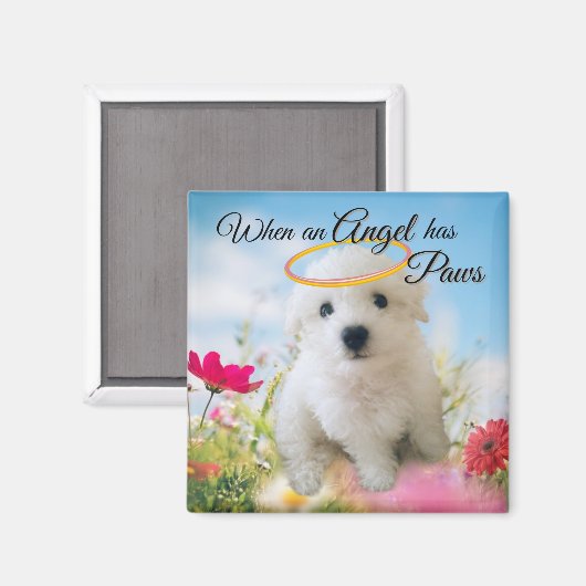 Puppy Angel Magnet (Vorderseite/Rückseite)