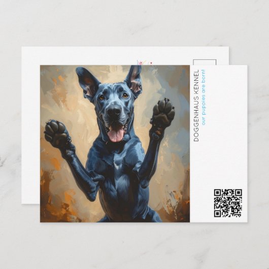 Puppy announcement postkarte (Vorne/Hinten)