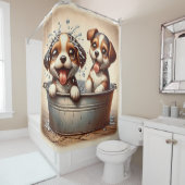 "Puppy Bath Time Bliss" Duschvorhang (Beispiel)