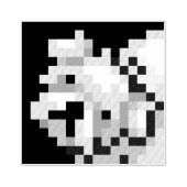 Puppy begging pixelart, stempel, Pixel Art  Gummistempel (Prägung)