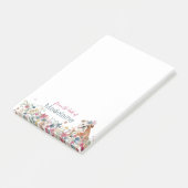 Puppy Bull Dog Floral Personal Post-it Notes Klebezettel (angewinkelt)