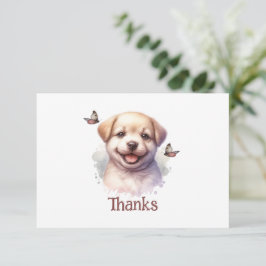 Puppy Butterfets Personalisiert Danke Karte