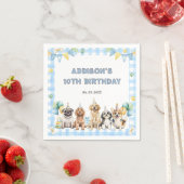 Puppy Calling All Pawty Animals Birthday Serviette (Beispiel)