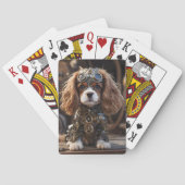 Puppy Cavalier Spaniel Steampunked Spielkarten (Rückseite)