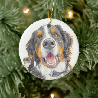 Puppy Christmas Gift Keramik Ornament