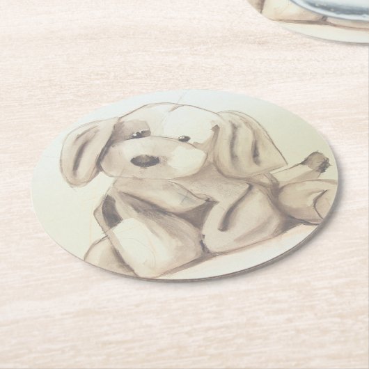 Puppy Coaster Runder Pappuntersetzer (Angewinkelt)