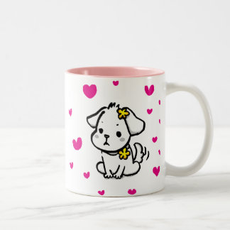 puppy cup zweifarbige tasse
