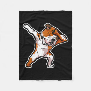 Puppy Dab Dance Dog Dabbing English Bulldog Fleecedecke