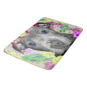 Puppy Daisy Face, Memory Foam Bath Mat Badematte (Schrägansicht)