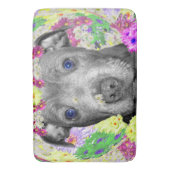 Puppy Daisy Face, Memory Foam Bath Mat Badematte (Vorderseite Vertikal)