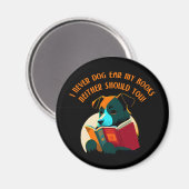 Puppy Doar Ear Spaß buchen Magnet (Vorderseite/Rückseite)