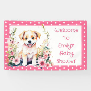 Puppy Dog als Personalisierte Babydusche Banner