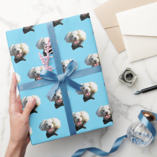 Puppy Dog Benutzerdefiniertes Foto Muster Geschenkpapier