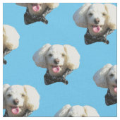 Puppy Dog Benutzerdefiniertes Foto Muster Stoff (Nahaufnahme)