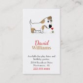 Puppy Dog Children Calling Card Telefonnummerkarte (Vorderseite)