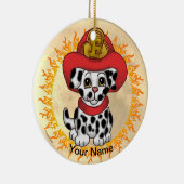 Puppy Dog Firefighter Keramik Ornament (Rechts)