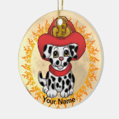 Puppy Dog Firefighter Keramik Ornament (Links)