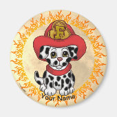 Puppy Dog Firefighter Magnet (Vorne)