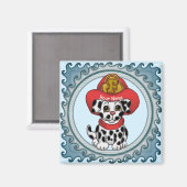 Puppy Dog Firefighter Magnet (Vorderseite/Rückseite)