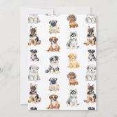 Puppy Dog Girl Babydusche Einladung (Rückseite)