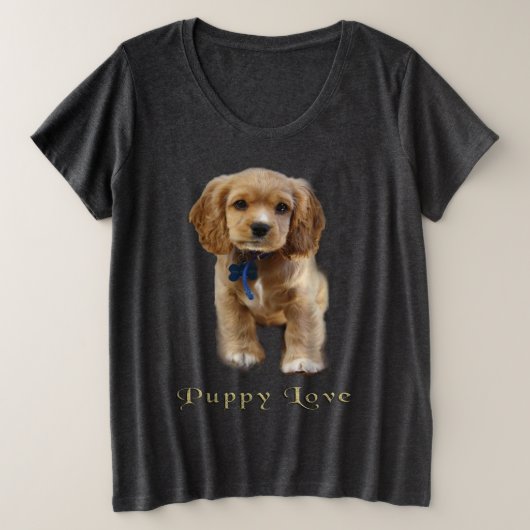 Puppy Dog Große Größe T-Shirt (Design vorne)