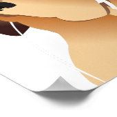 Puppy Dog Jammin' to Music Poster (Ecke)