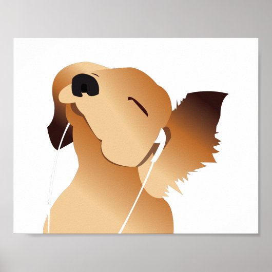 Puppy Dog Jammin' to Music Poster (Vorne)
