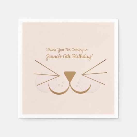 Puppy Dog Kitten Face Party Serviette (Vorderseite)