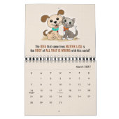 Puppy Dog Kitty Cat Pet Animal Welfare Rights Kalender (Mär 2027)