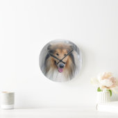 Puppy Dog Lassie Clock Runde Wanduhr (Zuhause)