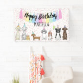 Puppy Dog Little Girl Geburtstagsparty Banner (Insitu)