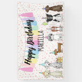 Puppy Dog Little Girl Geburtstagsparty Banner (Vertikal)