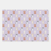 Puppy Dog Muster rosa Wrapping Paper Sheets Geschenkpapier Set (Vorderseite 3)