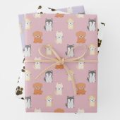 Puppy Dog Muster rosa Wrapping Paper Sheets Geschenkpapier Set (Beispiel)