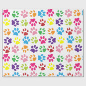 puppy dog paws tracks art pattern geschenkpapier (Flach)