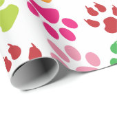 puppy dog paws tracks art pattern geschenkpapier (Rolleneckpunkt)