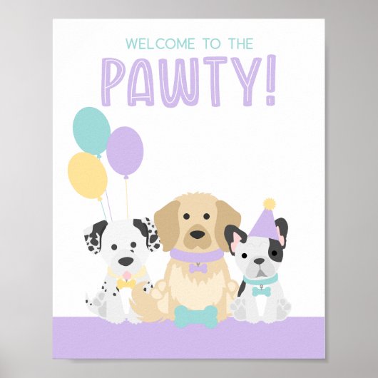 Puppy Dog Pawty Party Thema Poster (Vorne)