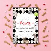 Puppy Dog Themed Party Einladung