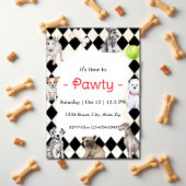 Puppy Dog Themed Party Einladung