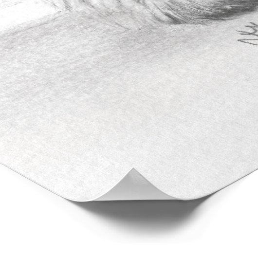 Puppy Dog Zeichne Kunstdruck Poster (Ecke)