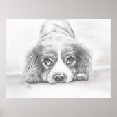 Puppy Dog Zeichne Kunstdruck Poster (Vorne)
