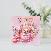 Puppy Dog zum Valentinstag Feiertagskarte (Stehend Vorderseite)