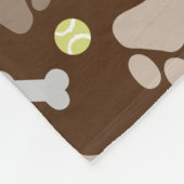 Puppy Dow Pw Print Meilenstein Keepake Blanket Fleecedecke (Ecke)