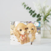 Puppy Duo Postkarte (Stehend Vorderseite)