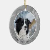 Puppy First Christmas Border Collie Dog Foto Keramik Ornament (Rechts)