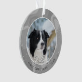 Puppy First Christmas Border Collie Dog Foto Ornament (Vorderseite)