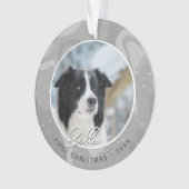 Puppy First Christmas Border Collie Dog Foto Ornament (Vorderseite)