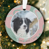 Puppy First Christmas Border Collie Dog Foto Ornament