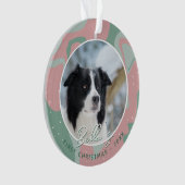 Puppy First Christmas Border Collie Dog Foto Ornament (Vorderseite)